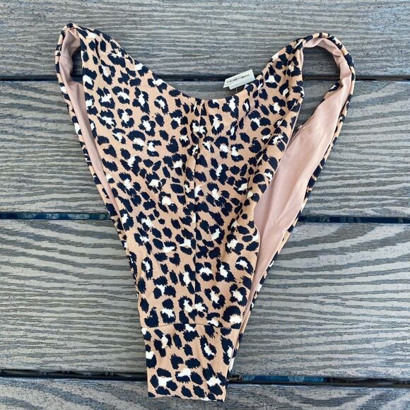NWT aerie medium cheekier cheetah print animal print high cut swim bikini - Picture 5 of 5